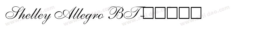 Shelley Allegro BT字体转换